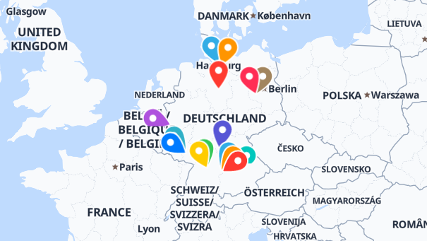 Map of company locations