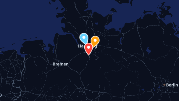 Map of company locations