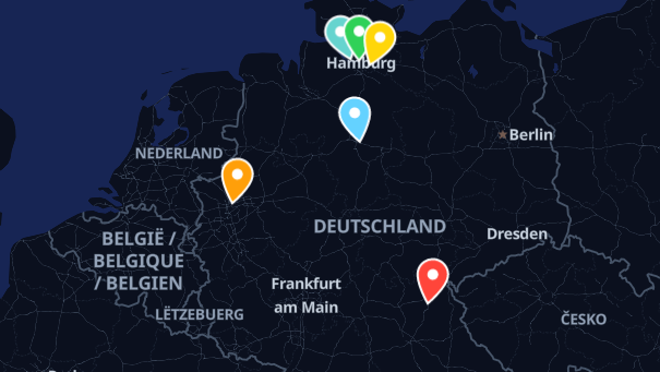 Map of company locations