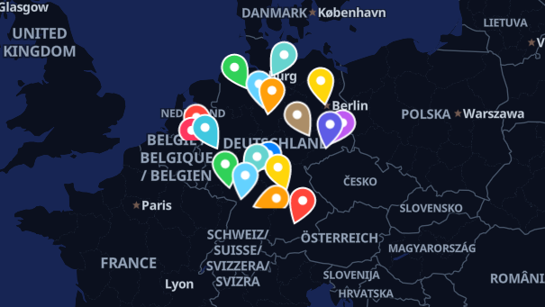 Map of company locations