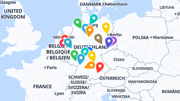 Map of company locations