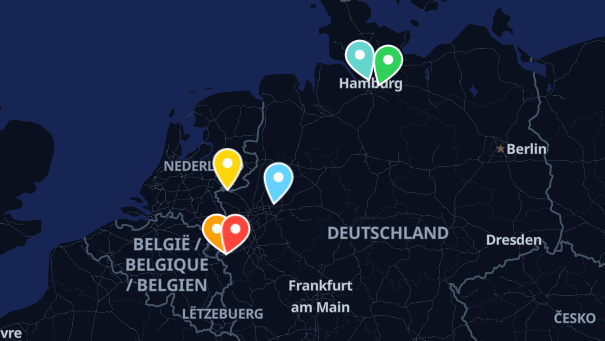 Map of company locations