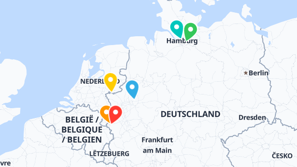 Map of company locations