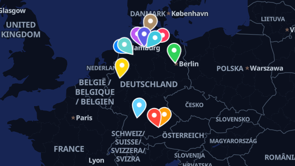 Map of company locations