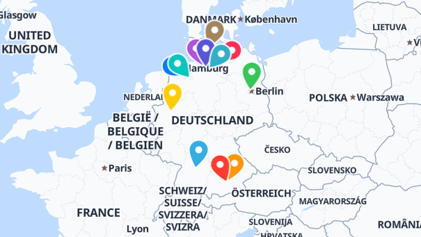Map of company locations
