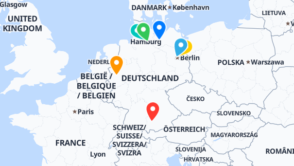 Map of company locations