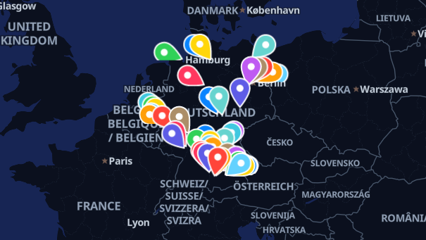 Map of company locations