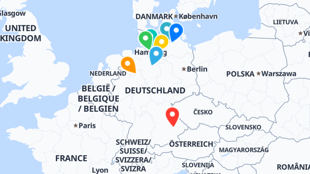 Map of company locations