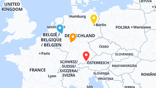 Map of company locations