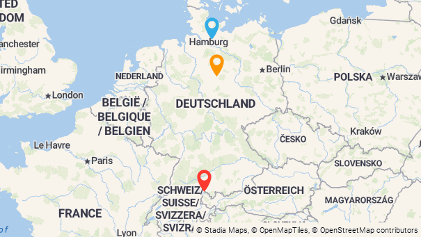 Map of company locations