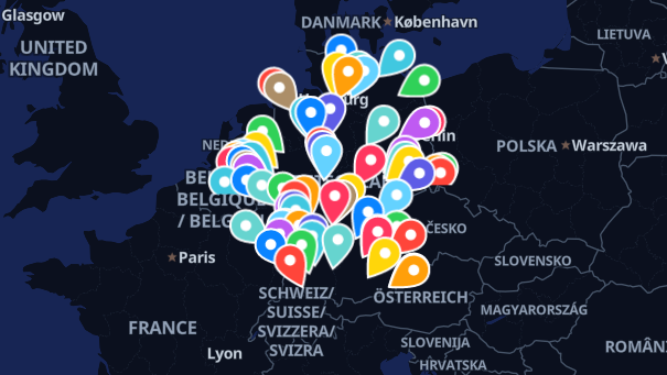 Map of company locations