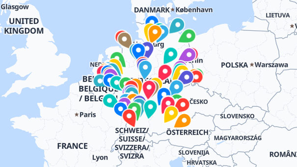 Map of company locations