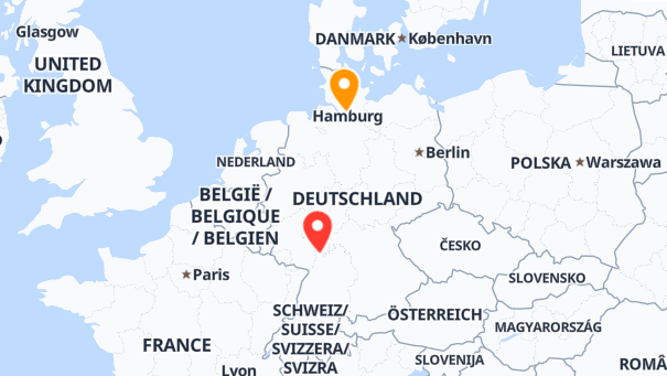Map of company locations