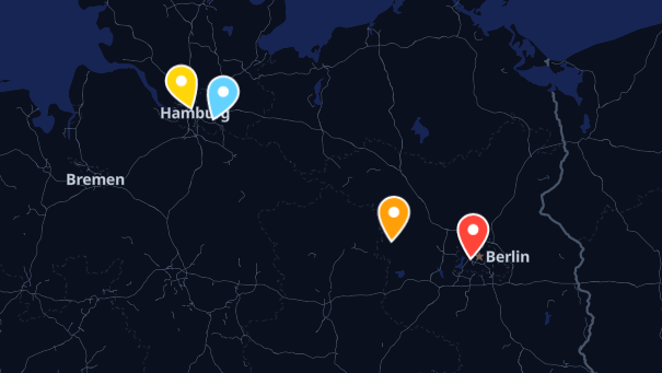 Map of company locations