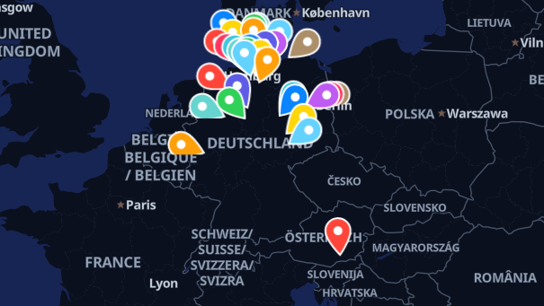 Map of company locations