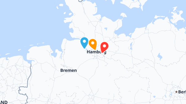 Map of company locations