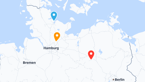Map of company locations