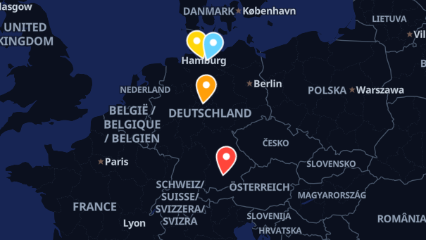 Map of company locations