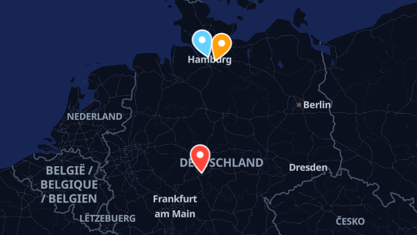 Map of company locations