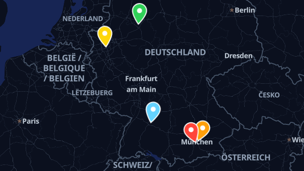 Map of company locations