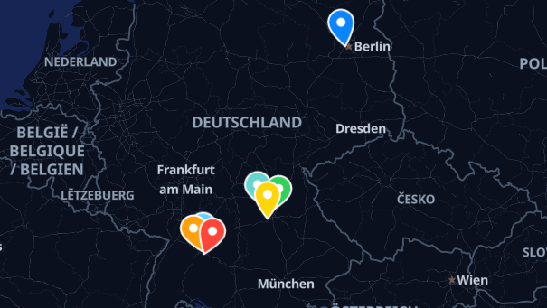 Map of company locations