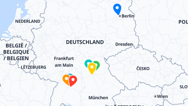 Map of company locations