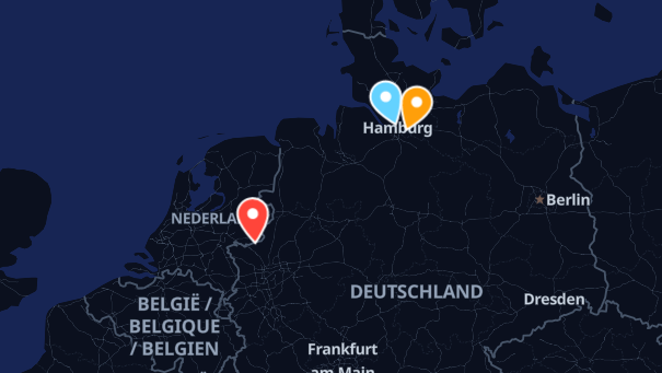 Map of company locations