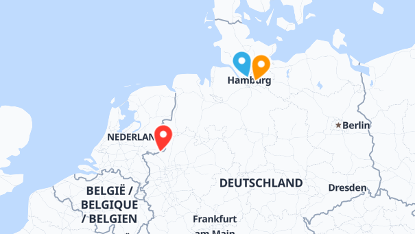 Map of company locations