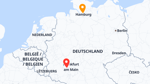 Map of company locations