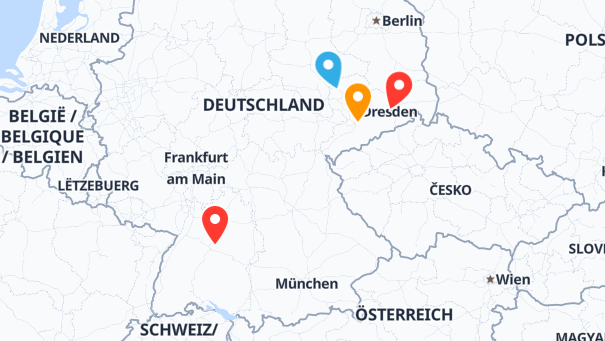 Map of company locations