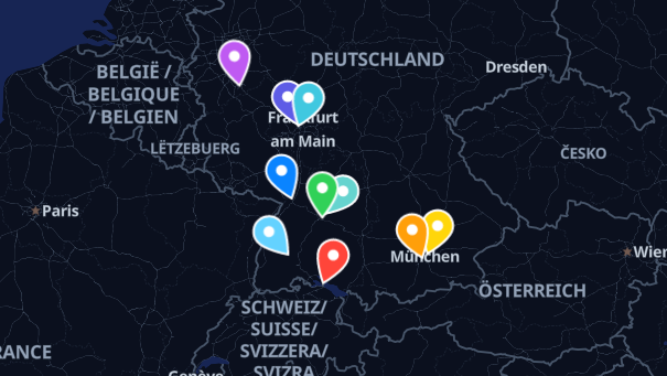 Map of company locations