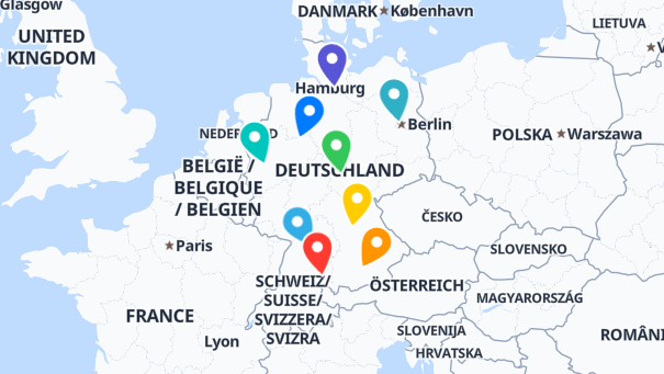 Map of company locations