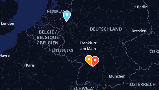 Map of company locations