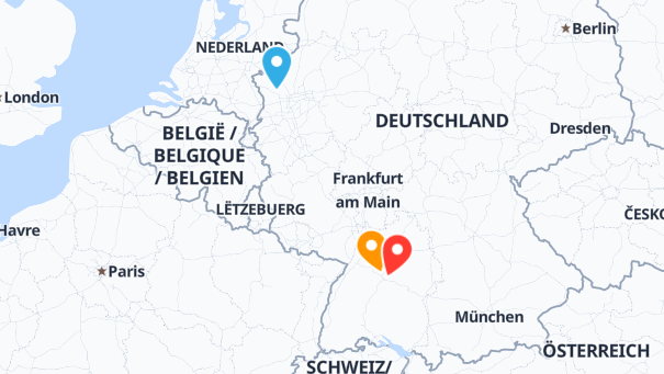Map of company locations