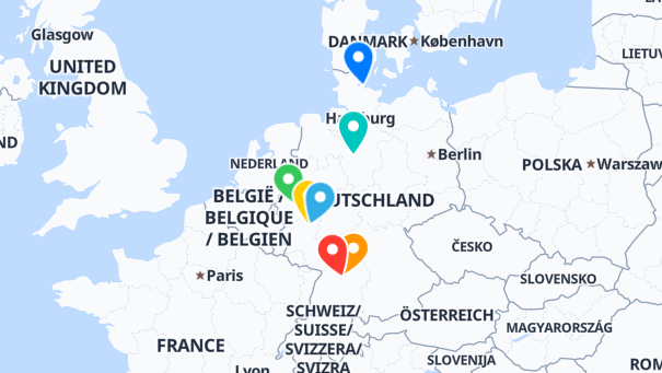 Map of company locations