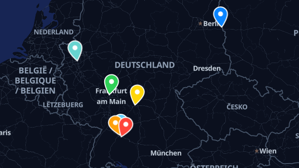 Map of company locations