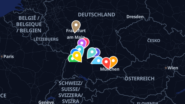 Map of company locations