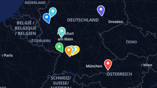 Map of company locations