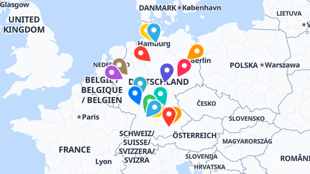 Map of company locations
