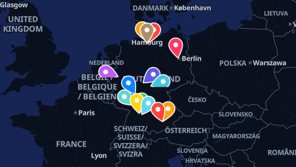 Map of company locations
