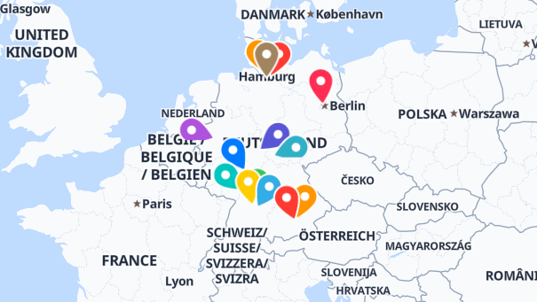 Map of company locations
