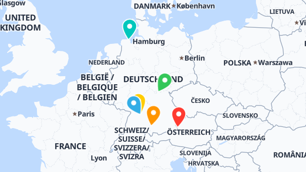 Map of company locations