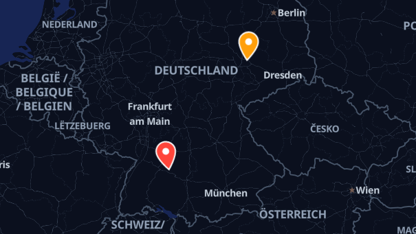 Map of company locations