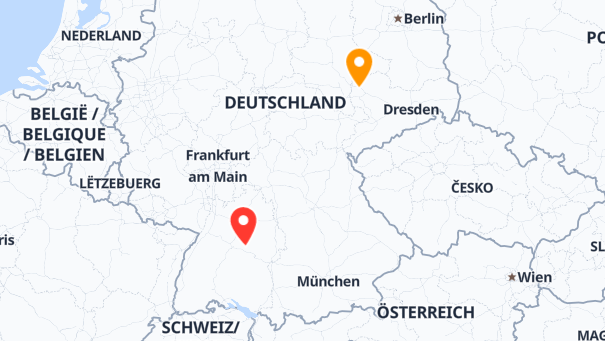 Map of company locations
