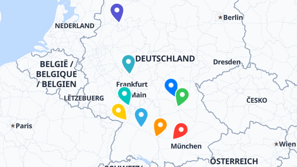 Map of company locations