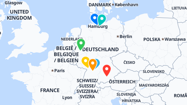 Map of company locations