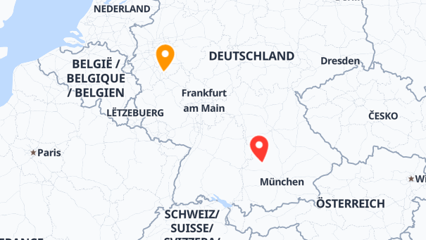 Map of company locations