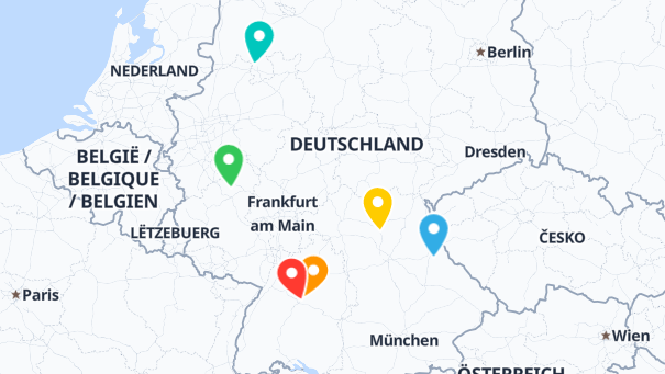 Map of company locations