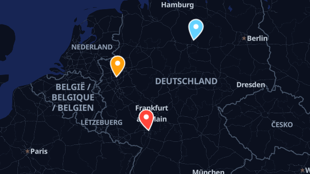 Map of company locations
