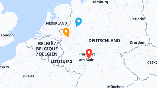 Map of company locations